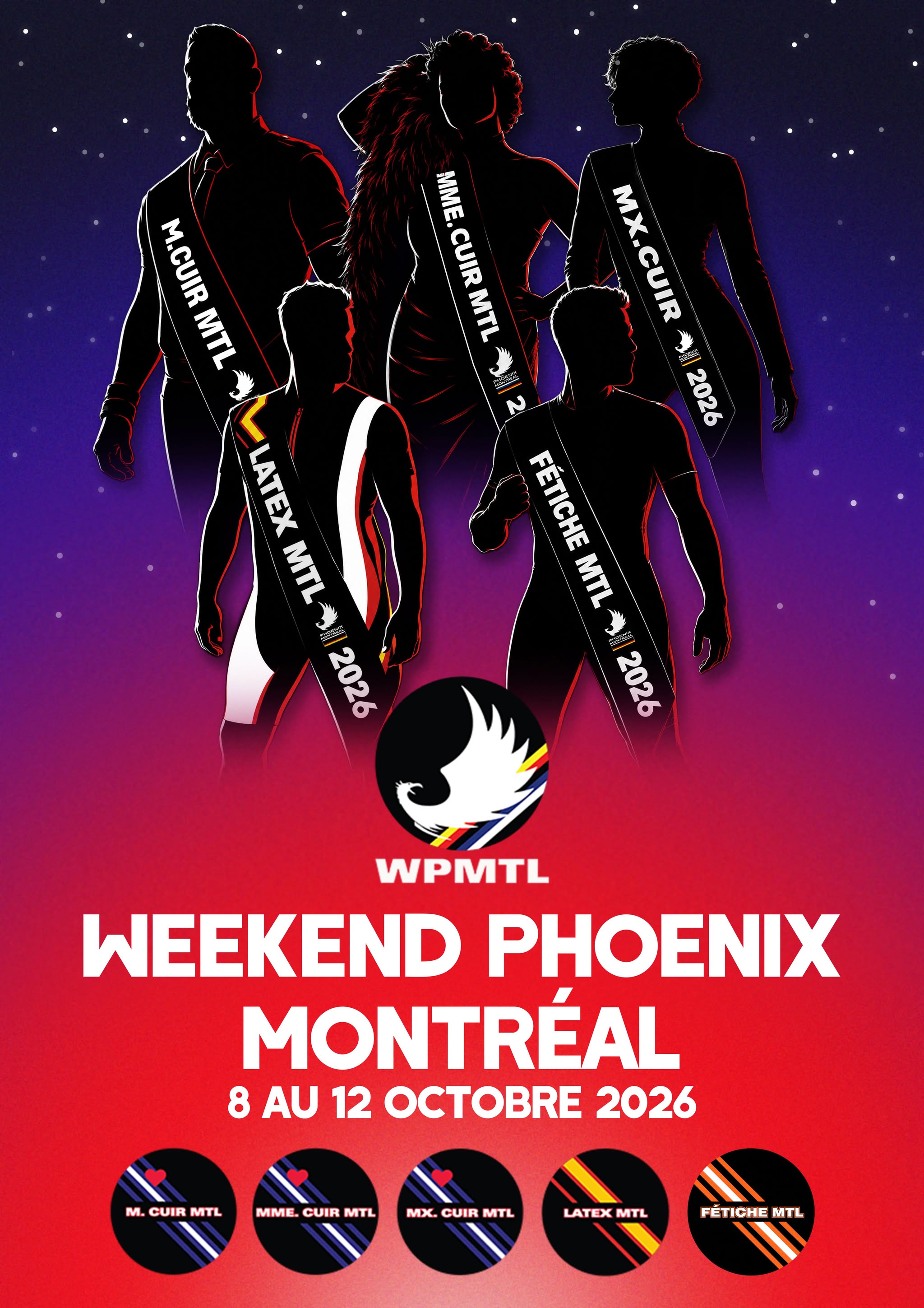 Weekend Phoenix Montréal 2026 : cinq jours de célébration cuir, latex et fétiche
